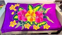 New Design Rayon Sarong Hand Painted Flower Design Handmade In Bali
